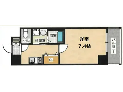 グラカン京都駅前 輝(1K/9階)の間取り写真