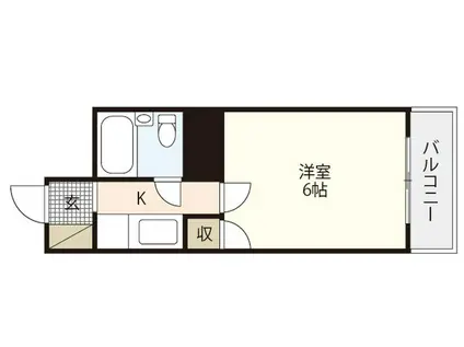 PONTE吉島(ワンルーム/2階)の間取り写真