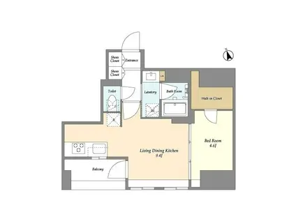 MODIER GINZA イースト(1LDK/4階)の間取り写真