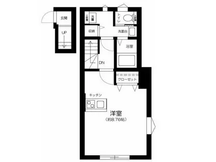 サザンロード飛田給(ワンルーム/3階)の間取り写真