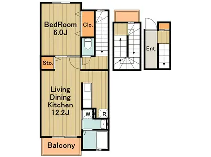 ルミエールモンドAB(1LDK/3階)の間取り写真