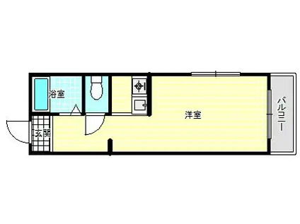 JUSTICE(ワンルーム/3階)の間取り写真