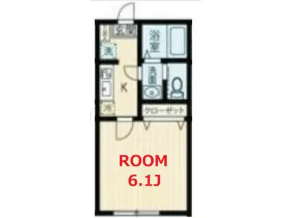 ラフィーネ上大岡IIA棟(1K/1階)の間取り写真