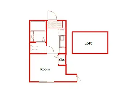 BUONA VITAボーナヴィータ(ワンルーム/2階)の間取り写真