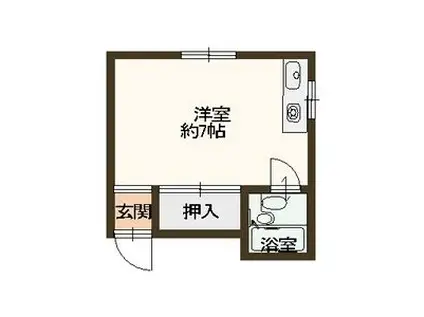 エイトビル江戸堀(ワンルーム/3階)の間取り写真