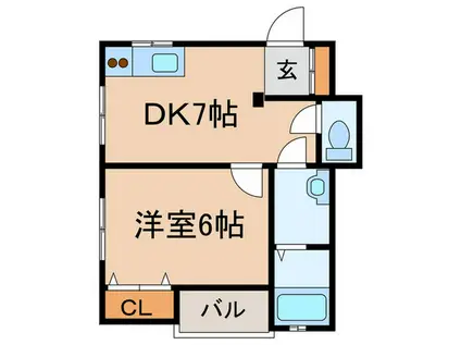 アイルイン祖師谷(1DK/3階)の間取り写真