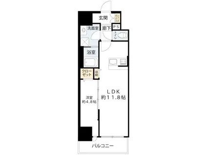 DAIYASTORK阿波座(1LDK/10階)の間取り写真
