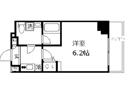 クレヴィスタ綾瀬(1K/9階)の間取り写真