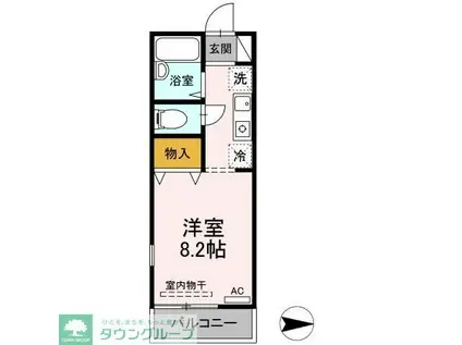 メゾンクアトロ(ワンルーム/1階)の間取り写真