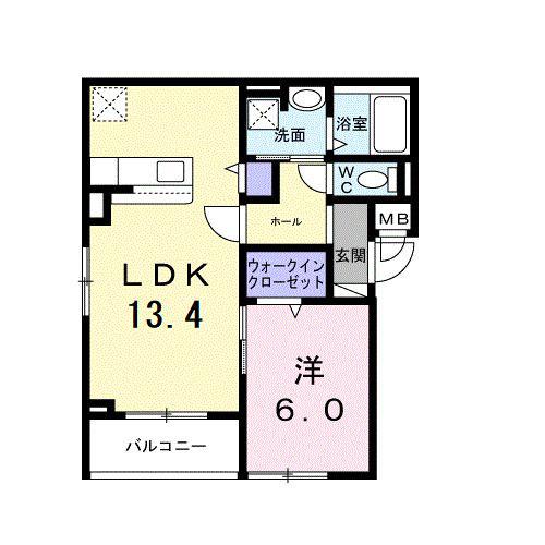 ブラン ラフィーネ大森西(1LDK/3階)の間取り写真