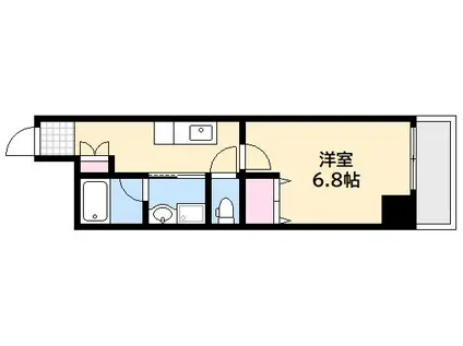PABLO観音本町II(1K/7階)の間取り写真