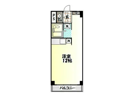 ヴィライマイ(ワンルーム/2階)の間取り写真