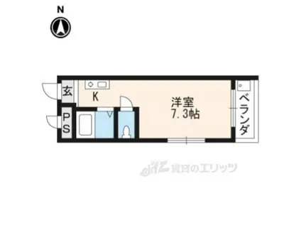 ジュネス丸池A棟(1K/3階)の間取り写真