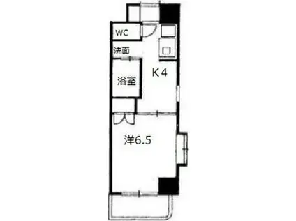 セントラル瑞穂(1DK/7階)の間取り写真