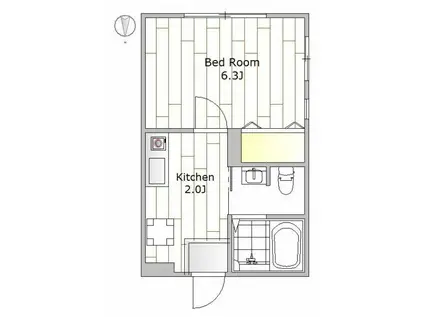 アネックスエルム(1K/1階)の間取り写真