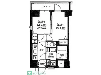 ルフレ プレミアム町屋(2K/6階)の間取り写真