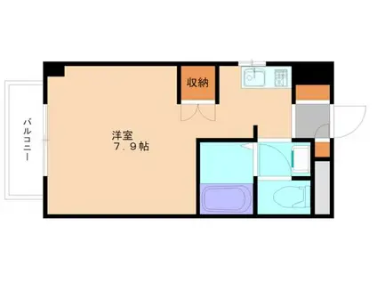 グリーンヒルズ千鳥(ワンルーム/1階)の間取り写真