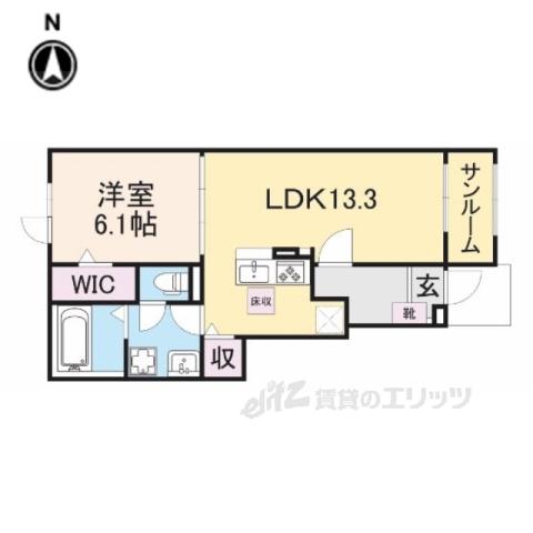 アヴニール(1LDK/1階)の間取り写真