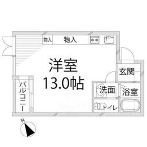 キャッスルコート南新在家(ワンルーム/2階)の間取り写真
