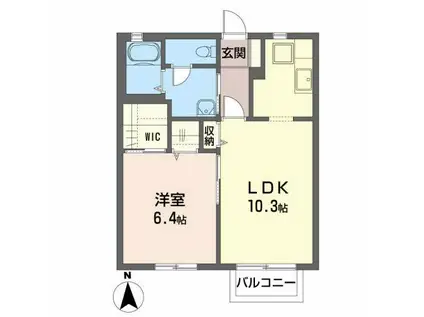 コーラルタウンA(1LDK/1階)の間取り写真
