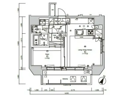 SYFORME JIMBOCHO(1LDK/9階)の間取り写真