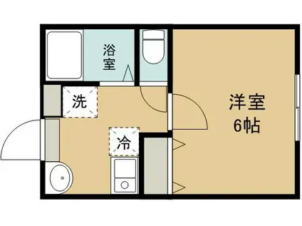 PREMIAGE西所沢(1K/2階)の間取り写真