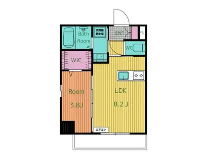 HI-OWN(1LDK/7階)の間取り写真