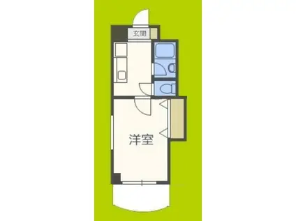 ノルデンハイムリバーサイド天神橋(1K/8階)の間取り写真