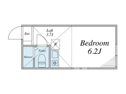 ユナイト星川トレビアーノの調べ(ワンルーム/2階)の間取り写真