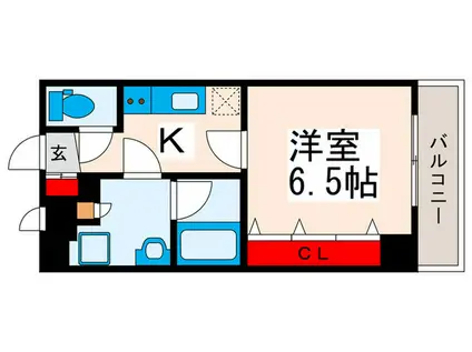 アルビオン・ボナ-ル(1K/4階)の間取り写真