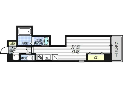 ビガーポリス369天神橋三丁目IIアルチェ(ワンルーム/5階)の間取り写真