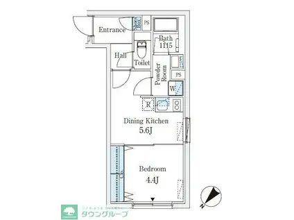 CREATIF学芸大学(1DK/2階)の間取り写真
