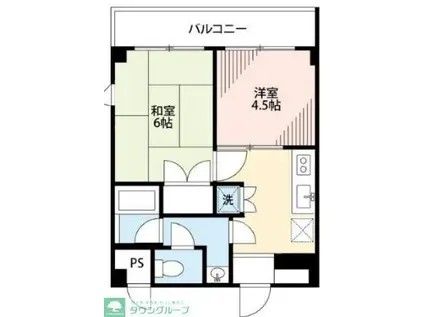 第1正五コーポ(2K/2階)の間取り写真