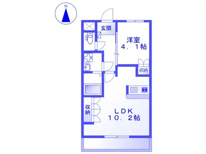 パイン・フィールド(1LDK/3階)の間取り写真