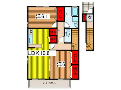 スターコート(2LDK/2階)の間取り写真