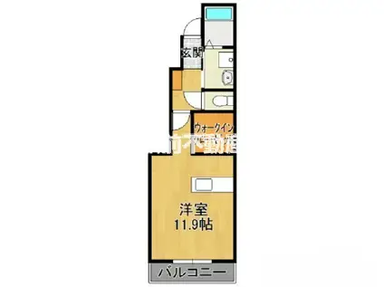 アフロディーI(ワンルーム/1階)の間取り写真