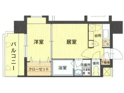 エステートモア薬院ジョイ(2K/5階)の間取り写真