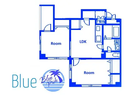 ヒカリレジデンス(2LDK/2階)の間取り写真
