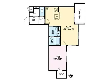 CASA DEO(1LDK/3階)の間取り写真