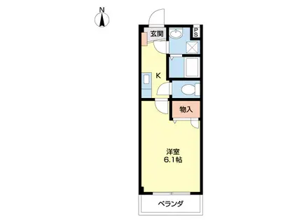 クレアールTOWA(1K/2階)の間取り写真