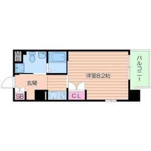 ORANGE T・SIDE(1K/8階)の間取り写真