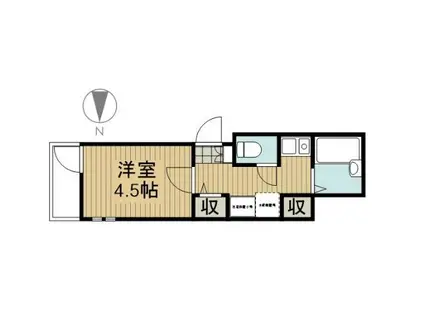 MELDIA糀谷(1K/1階)の間取り写真