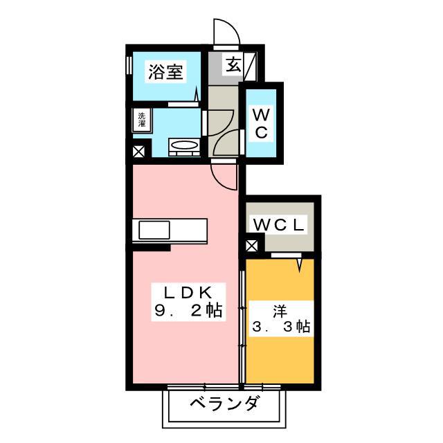 プレミール丸野(1LDK/1階)の間取り写真