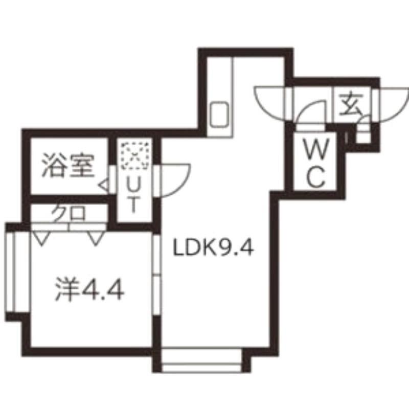 フェリスファミリアII(1LDK/3階)の間取り写真