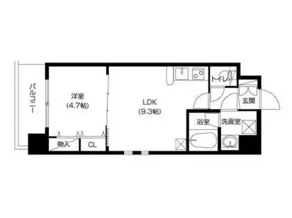 アーバネックス福島(1LDK/9階)の間取り写真