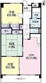 マトック荻野(3LDK/4階)の間取り写真