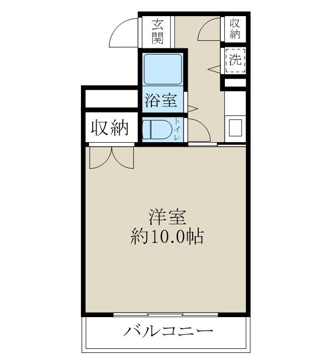 グランティ新潟(1K/5階)の間取り写真