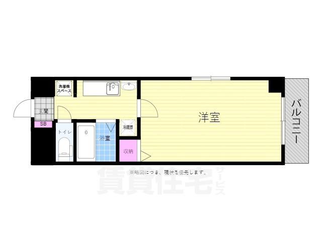 CASA・DEL・RIO(1K/8階)の間取り写真