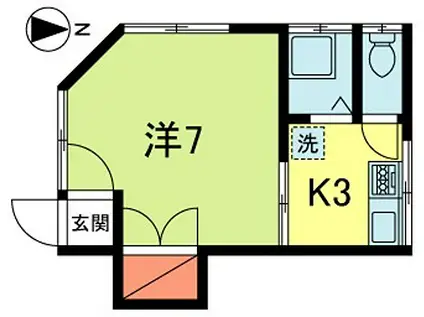 尾崎荘(1K/1階)の間取り写真