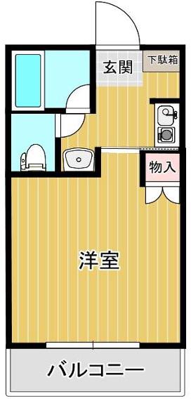 グリーンヒル青山(1K/1階)の間取り写真